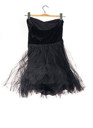 Robe courte coupe évasée noir NAF NAF femme
