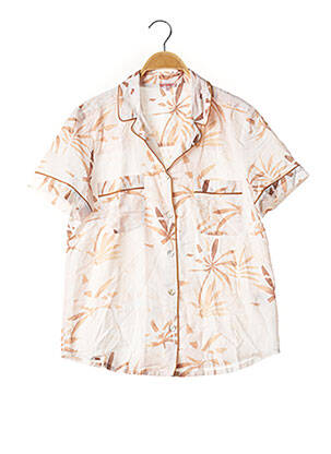 Chemisier poches poitrine manches courtes beige BENSIMON femme