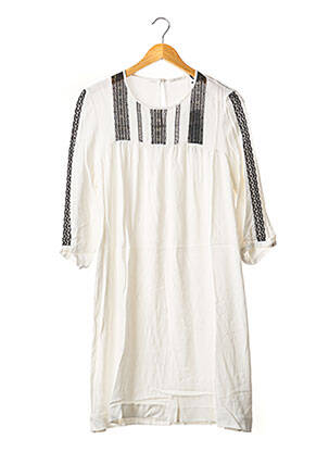 Robe courte manches 3/4 manches 3/4 blanc IKKS femme