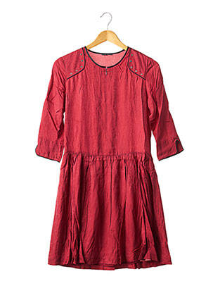 Robe courte manches 3/4 manches 3/4 rouge IKKS femme
