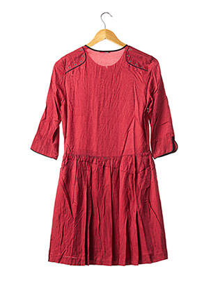 Robe courte manches 3/4 manches 3/4 rouge IKKS femme