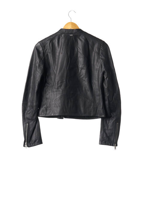 Veste en cuir noir IKKS pour femme