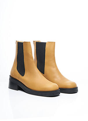 Bottines/boots matière lisse talon de 4 à 6cm marron MIISTA femme