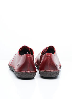 Derbies tissage satiné talon plat jusqu'à 3cm rouge KICKERS femme