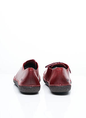 Derbies tissage satiné talon plat jusqu'à 3cm rouge KICKERS femme