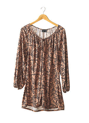 Robe courte col rond marron ASOS femme