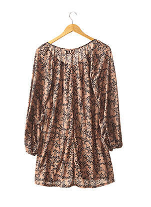 Robe courte tissage crêpe marron ASOS femme