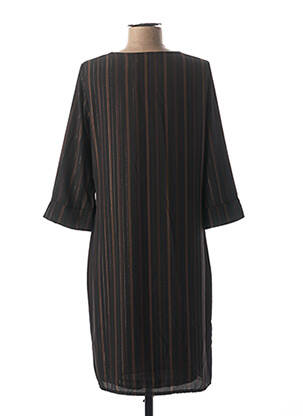 Robe mi-longue manches 3/4 manches 3/4 noir LA FEE MARABOUTEE femme