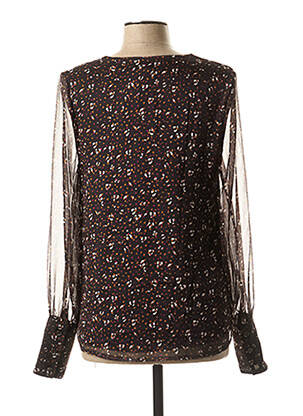 Blouse poignets boutonnés avec fente manches longues noir LA FEE MARABOUTEE femme