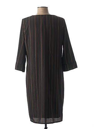 Robe mi-longue manches 3/4 manches 3/4 noir LA FEE MARABOUTEE femme