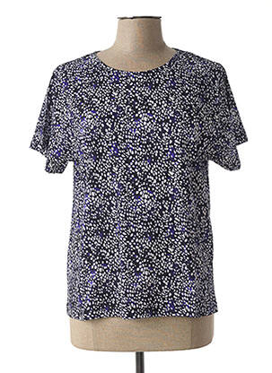 T-shirt imprimé fantaisie manches courtes bleu LA FEE MARABOUTEE femme