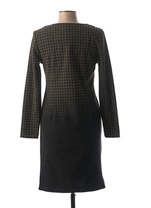 Robe mi-longue manches longues manches longues vert LA FEE MARABOUTEE femme