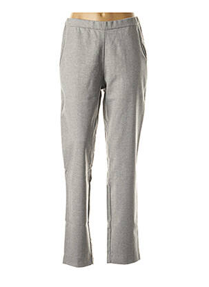 Pantalon droit gris MAJESTIC FILATURES pour femme