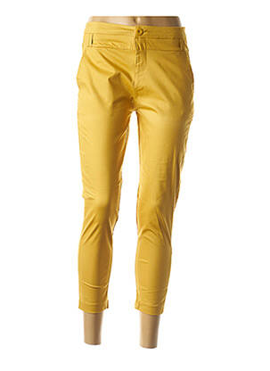 Pantalon 7/8 jaune CHIC & JEUNE pour femme