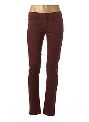 Jeans skinny tissage brut taille normale marron WMN femme