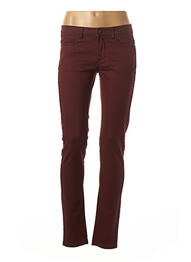 Jeans skinny tissage brut taille normale marron WMN femme