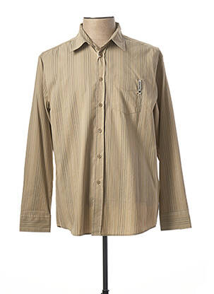 Chemise manches longues beige GALLICE pour homme