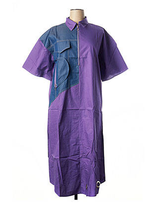 Robe mi-longue violet BUBBLEE pour femme