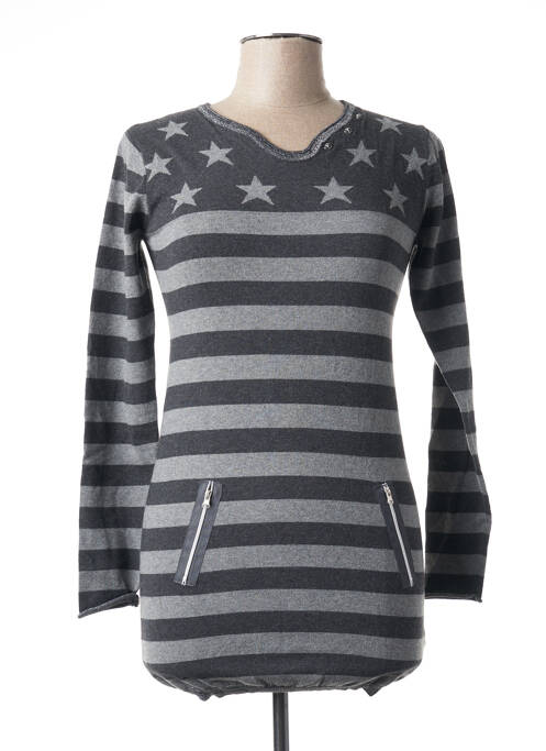 Robe pull gris BECKARO pour fille