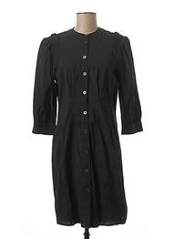 Robe mi-longue manches 3/4 manches 3/4 noir SCOTCH & SODA femme