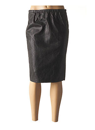 Jupe mi-longue coupe droite noir SCHOOL RAG femme