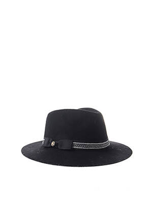 Chapeau noir PIECES pour femme