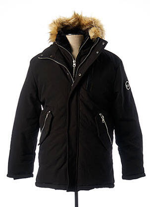 Parka noir BACK LIGHT pour homme