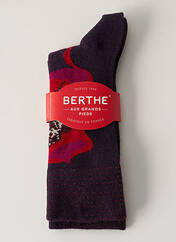 Chaussettes violet BERTHE AUX GRANDS PIEDS pour femme seconde vue
