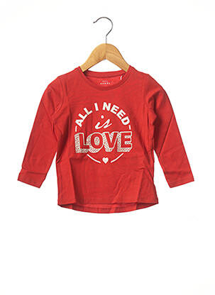 T-shirt rouge BASIC NEEDS BY NAME IT pour fille