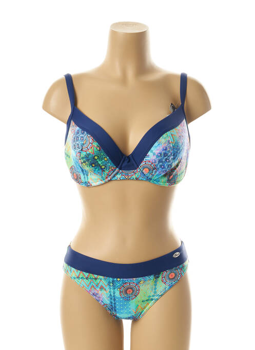 Maillot de bain 2 pièces bleu SUN PLAYA pour femme