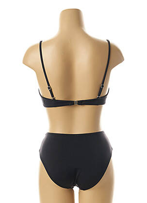 Maillot de bain 2 pièces haut soutien-gorge moulé haut soutien-gorge moulé noir KRIS LINE femme