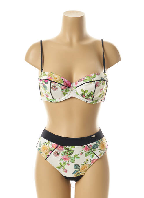 Maillot de bain 2 pièces noir KRIS LINE pour femme