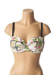 Haut de maillot de bain bretelles élastiquées ajustables blanc SUN PROJECT femme
