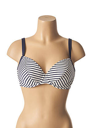 Haut de maillot de bain stretch haut soutien-gorge moulé blanc COCO BLANC femme