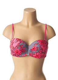 Haut de maillot de bain haut soutien-gorge moulé haut soutien-gorge moulé rose KRIS LINE femme