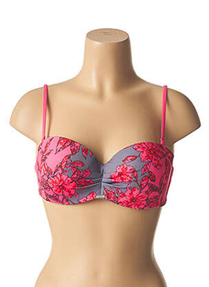 Haut de maillot de bain haut soutien-gorge moulé haut soutien-gorge moulé rose KRIS LINE femme