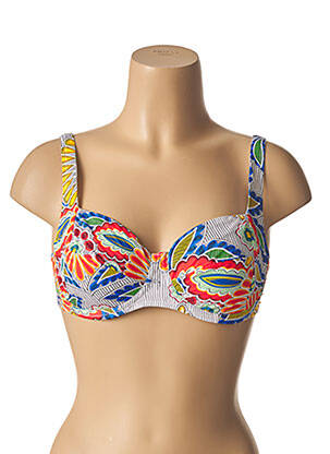 Haut de maillot de bain stretch orange HUIT & HUIT femme