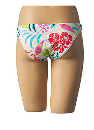 Bas de maillot de bain imprimé fantaisie culotte blanc BEACH SECRET femme