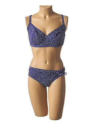 Maillot de bain 2 pièces stretch bleu SUN PLAYA femme