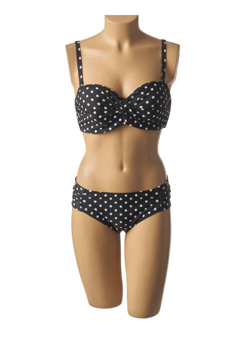 Maillot de bain 2 pièces noir PANACHE pour femme