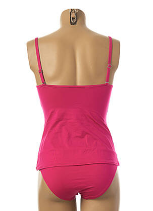 Tankini effet matière satinée rose SUN PLAYA femme