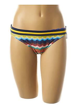 Bas de maillot de bain imprimé rayures culotte bleu OLYMPIA femme