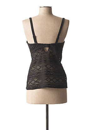 Top/caraco bretelles élastiquées ajustables noir FREYA femme