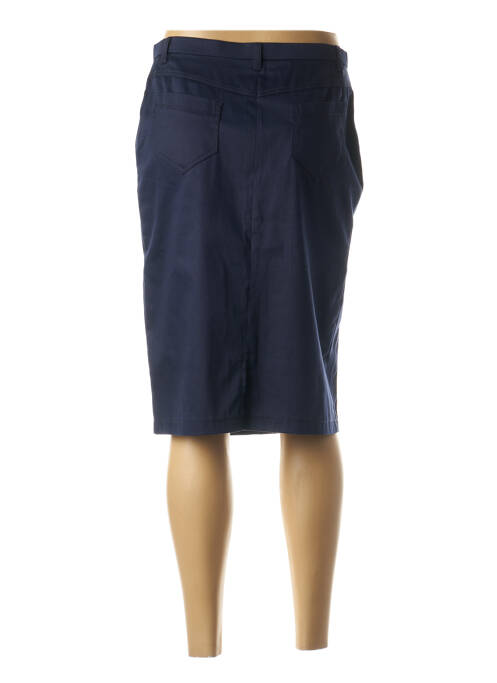 Jupe mi-longue bleu JEAN GABRIEL pour femme