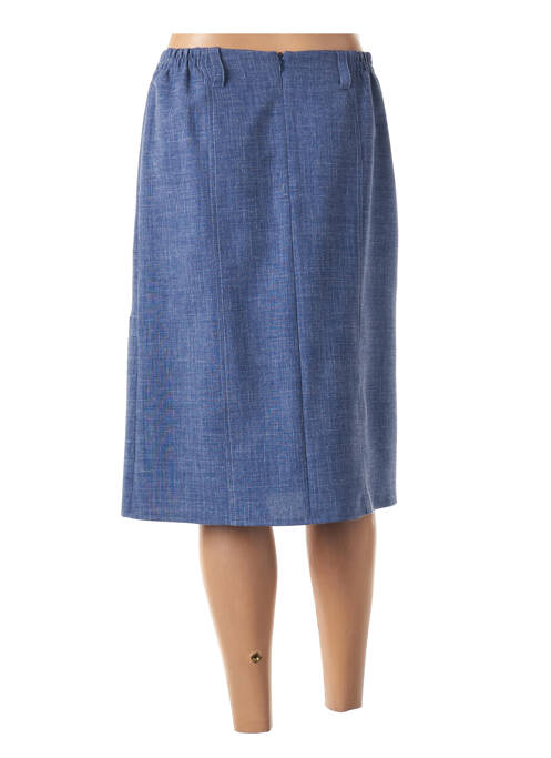 Jupe mi-longue bleu GUY DUBOUIS pour femme