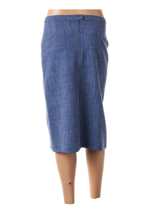 Jupe mi-longue bleu GUY DUBOUIS pour femme