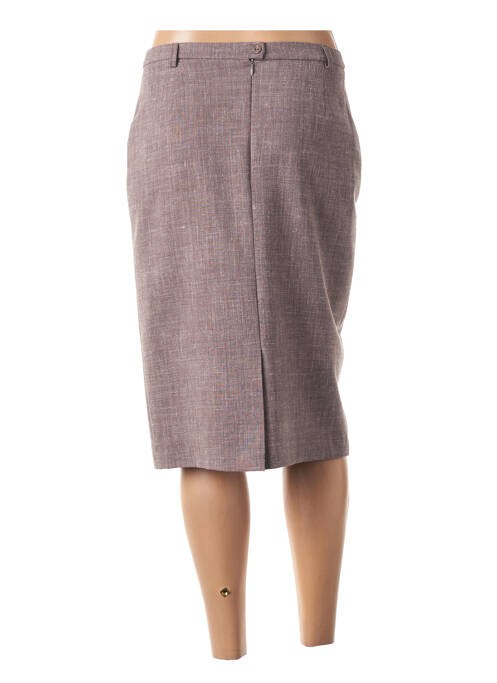 Jupe mi-longue marron GUY DUBOUIS femme