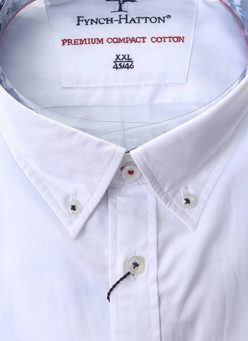 Chemise manches courtes blanc FYNCH-HATTON pour homme