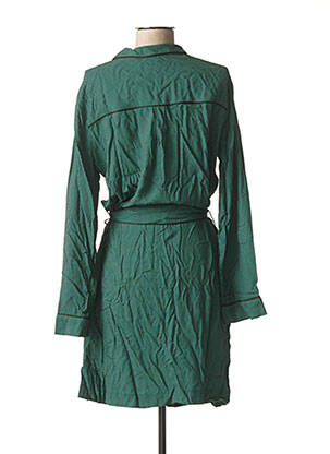 Robe mi-longue imprimé fantaisie manches longues vert MY SUNDAY MORNING femme