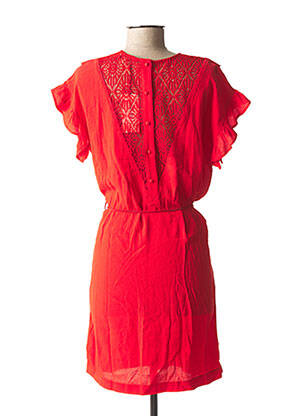 Robe courte manches courtes manches courtes rouge LA PETITE FRANCAISE femme